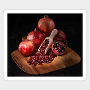 Fresh pomegranate fruits and seeds Sticker